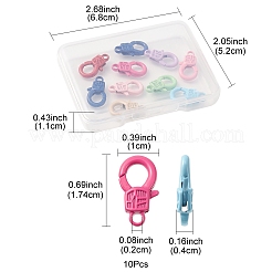 10 шт. окрашенные распылением застежки из сплава омара&nbsp;FIND-FS0001-70