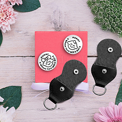 Набор плоских круглых двухсторонних гравированных памятных монет из нержавеющей стали для лиц AJEW-GL0001-99B