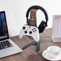 Headset-Displayständer aus Aluminiumlegierung mit Holzstütze&nbsp;ODIS-WH0007-85