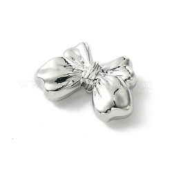 合金ビーズ  蝶結び  プラチナ  10x14.5x4mm  穴：1.6mm&nbsp;FIND-Z045-12P