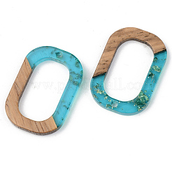 Pendentifs en résine transparente et bois de noyer&nbsp;X-RESI-S389-031A-B03