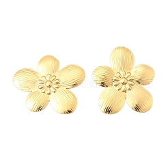 Серьги-гвоздики в форме цветка из нержавеющей стали 304 EJEW-P312-03B-G