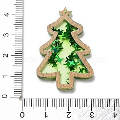 Pendentifs en acrylique imprimé opaque sur le thème de Noël&nbsp;SACR-Z005-02C