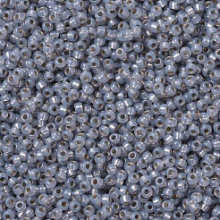 MIYUKIラウンドロカイユビーズ  日本製シードビーズ  （rr2355)シルバーライニングライトスモークオパール  11/0  2x1.3mm  穴：0.8mm  約1100PCS /ボトル  10 G /ボトル&nbsp;SEED-JP0008-RR2355