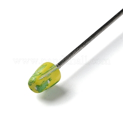 Пластиковые ручки из бисера с узором клевера&nbsp;LS-AJEW-P115-01A