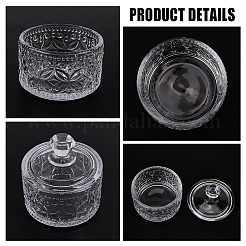 1шт стеклянная банка для конфет с крышкой&nbsp;AJEW-CN0005-13B