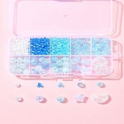 10 стиль прозрачные акриловые бусины с трещинками MACR-FS0001-81