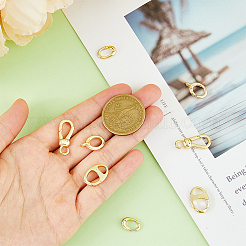 8 шт. 4 стиля латунных пружинных затворных колец KK-HY0002-86