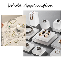 Плоская круглая прозрачная акриловая подставка для дисплея DJEW-WH0034-50D