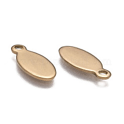 Овальное ионное покрытие (IP) 304 нержавеющая сталь штамповка пустые бирки брелоки STAS-L159-07G