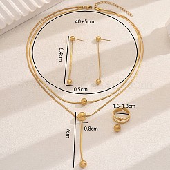 Комплекты из двухслойных круглых ожерелий LQ8185