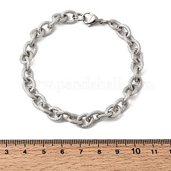 201 Edelstahl-Kabelkettenarmbänder&nbsp;STAS-T077-14P