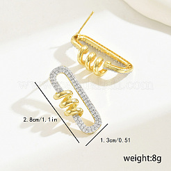 Латунная скрепка со спиральными серьгами-гвоздиками&nbsp;AR7288