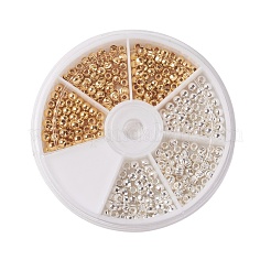 Perline distanziatrici rotonde ondulate in ottone placcate sotto vuoto pvd&nbsp;KK-JP0010-10-RS