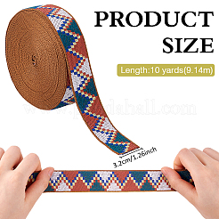 Полиэстеровая жаккардовая лента длиной 10 ярд в этническом стиле. OCOR-WH0086-95B
