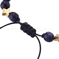 7 chakra nove braccialetti con perline intrecciate di pianeti&nbsp;BJEW-TAC0001-01