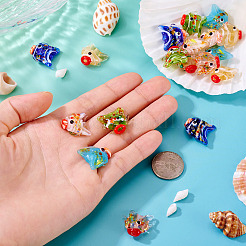 18шт 6 цвета бусины лэмпворк ручной работы&nbsp;LAMP-TA0002-12