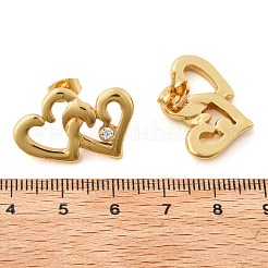 Серьги-гвоздики из нержавеющей стали 304 со стразами для женщин&nbsp;EJEW-U052-01G