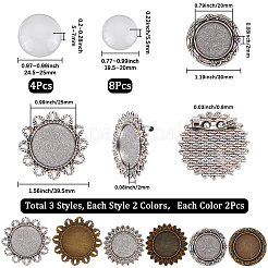 DIY-Sets zur Herstellung halbrunder Broschen aus Legierung&nbsp;DIY-SC0028-85