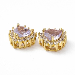 Стойки обшивки латунь микро проложить кубического циркония бусы KK-C007-12G