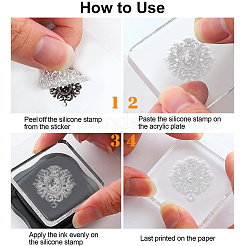 ПВХ пластиковые прозрачные штампы DIY-WH0618-0206