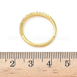 Латунные микро проложить пальцев кольца кубического циркония&nbsp;RJEW-H258-06G