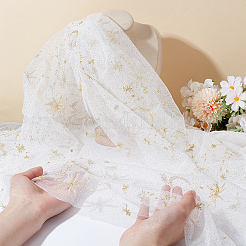 1 ярд полиэстеровой сетчатой ткани с узором «звезды и луны» OCOR-ME0001-11