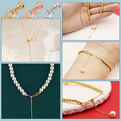 18 комплект из 3-х цветных латунных пружинных застежек и силиконовых бусин KK-PH0011-36