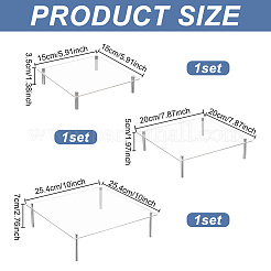 3 комплект из 3 квадратных акриловых подставок для фигурок ODIS-FG0001-58