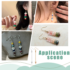 4 пара двухцветных сережек-подвесок из сплава&nbsp;EJEW-PH0002-10