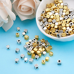 240 шт. 4 стиля бусины из сплава в тибетском стиле&nbsp;TIBEB-YS0001-05