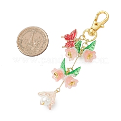 Decorazioni con pendenti di fiori in acrilico&nbsp;HJEW-JM04196-02