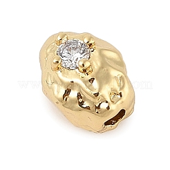 Бусины из латуни с микропаве из кубического циркония KK-F889-01G-07