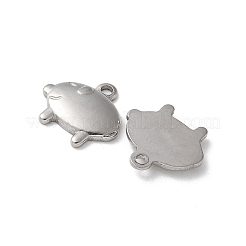 304ステンレスペンダント  豚のチャーム  ステンレス鋼色  14.5x15.5x2.5mm  穴：1.8mm&nbsp;STAS-I330-069P