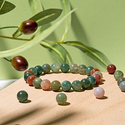 100шт 8мм натуральный индийский агат бусины DIY-LS0002-22