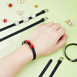 16 шт. плоские силиконовые браслеты-шнуры для женщин и мужчин BJEW-FH0001-08