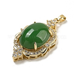 Латунные микропаве прозрачные подвески с фианитом&nbsp;KK-P263-20C-KCG