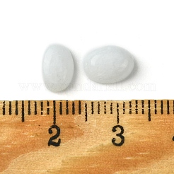 天然石ホワイトジェイドカボション  オーバル  8~8.5x6~6.5x2.5~3.5mm&nbsp;G-A094-01B-13