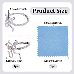 1 шт регулируемая фурнитура для кольца из стерлингового серебра&nbsp;STER-UN0001-51P