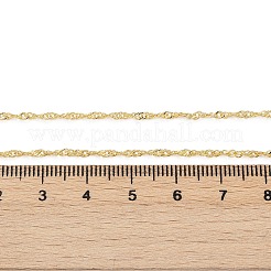 Ожерелье из латунных сингапурских цепей для женщин NJEW-P265-07G