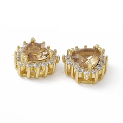 Стойки обшивки латунь микро проложить кубического циркония бусы&nbsp;KK-C007-12G-05