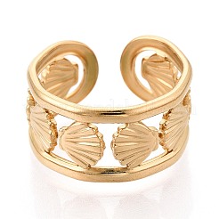 Ионное покрытие (ip) 304 нержавеющая сталь манжеты кольца для женщин&nbsp;RJEW-N052-06G