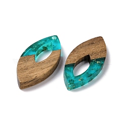 Подвески из прозрачной смолы и ореха&nbsp;RESI-N025-047A-02