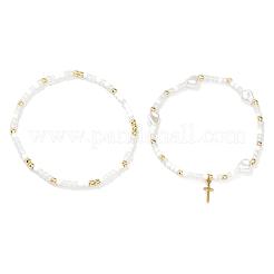 2 шт. эластичные плетеные браслеты из искусственного жемчуга в богемном стиле для женщин KR5693-3