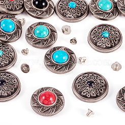 16 шт. 8-х стилевых декоративных заклепок из сплава BUTT-TA0001-17