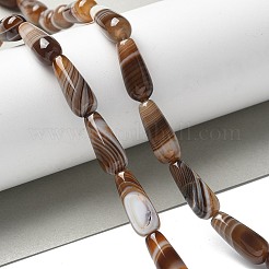 Натуральные полосатые агатовые бусы G-NH0001-I01-01