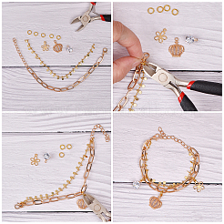 Браслеты-цепочки из сплава скрепок&nbsp;BJEW-NB0001-02-RS