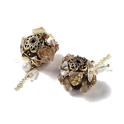 Цветочные бусины из сплава смолы RESI-C048-02