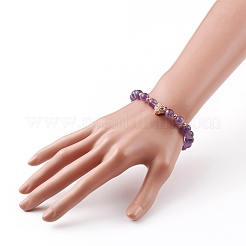 Braccialetti di perline elasticizzati con pietre preziose naturali e sintetiche&nbsp;BJEW-JB05826