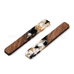 Большие подвески из прозрачной смолы и орехового дерева RESI-TAC0017-70-A01